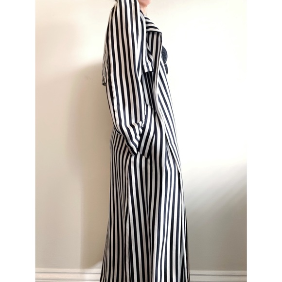 NWOT RtA Karina Striped Silk Trench - Picture 5 of 11